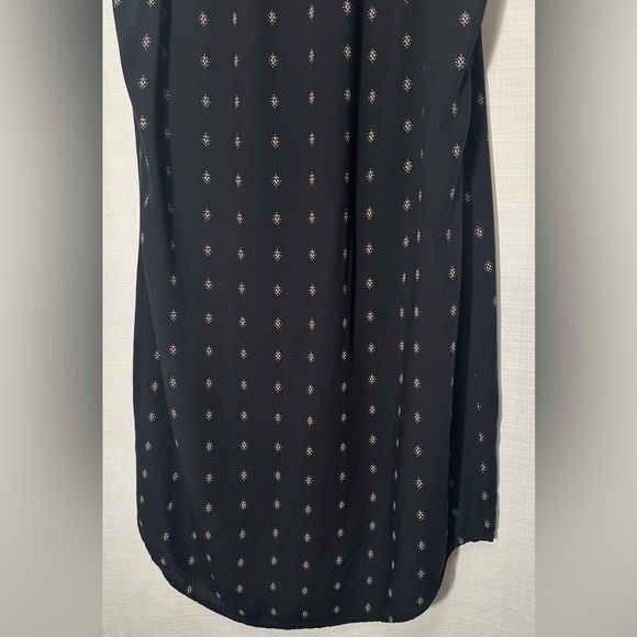 Old Navy Black and Gold Stars Sleeveless V-Neck Shift Dress Size Medium Tall - Picture 7 of 9